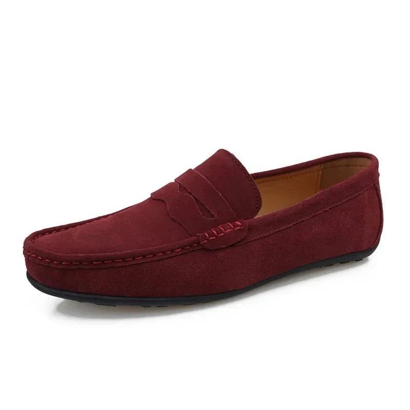 Herrenhalbschuhe Mit Quaste Spaltleder Atmungsaktiv Schwarze Schuhe Weiche Lässige Sommerpantoletten Elegante Sandalen Flache - Rot
