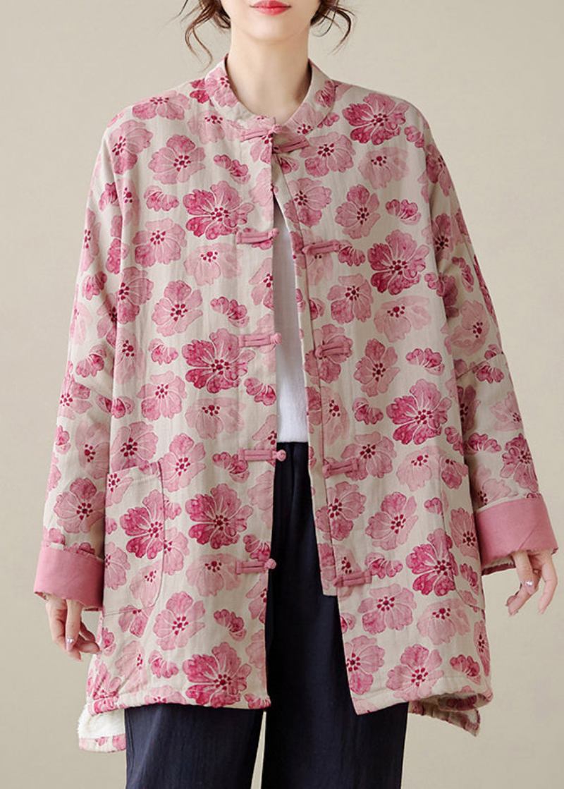Bio-mantel Mit Schwarzem Karomuster Oversized-print Feine Baumwolle Winter-oberbekleidung - Damen-Daunenjacken