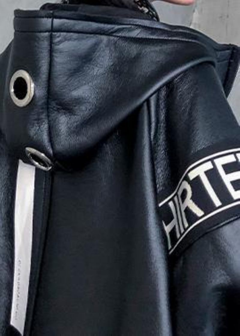 Elegante Schwarze Übergrößenmäntel Damenhemden Mit Kapuze Für Den Winter - Damen-Trenchcoats