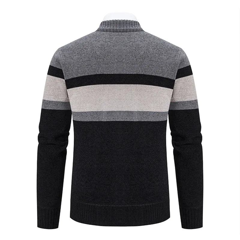 Strickpullover Pullover Für Herren Schmaler Reißverschluss Rollkragen Strickwaren Für Lässig Einfarbig Herrenbekleidung - Rot