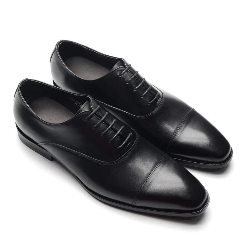 Luxus-oxford-schuhe Aus Italien Hochwertig Elegant Natürlich Für Herren Formelle Business-schuhe In Fester Farbe - Schwarz